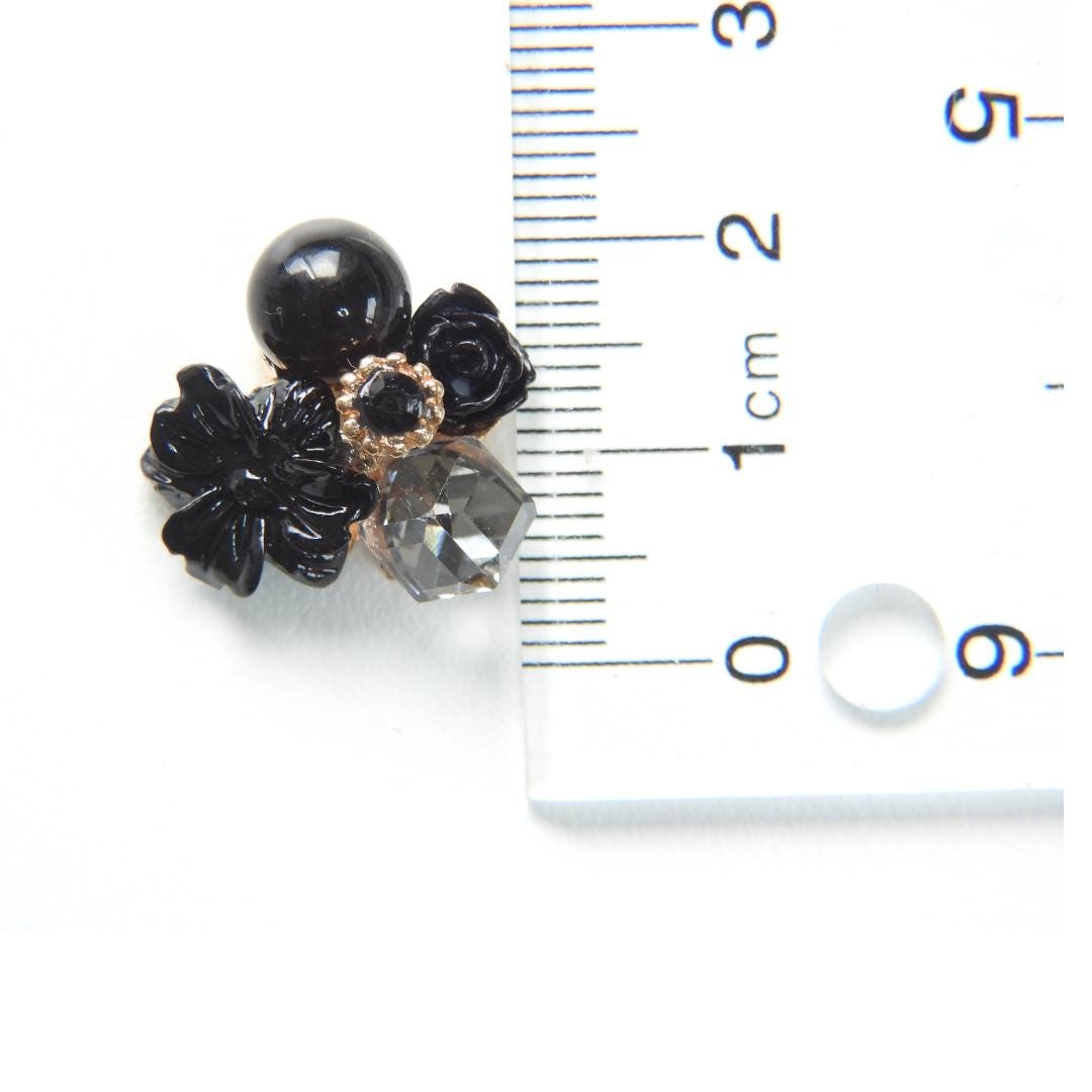 Black flower embellishments for dress