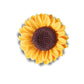 Large sunflower button with a shank for your fall-themed sewing or crafting projects - Yellow embellishment to sew on bags or hats - 40 mm