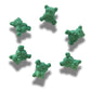 Forest green teddy bear buttons