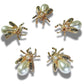 Set of 5 Pearl Bee Buttons – Gold White Insect Buttons with Shank for Sewing, DIY, Jewelry Making, Crafts, Hat Embellishments, Jackets