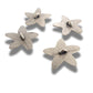 Set of 4 starfish-shaped 20mm metal buttons with a textured finish and shank back - For clothes