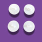 Set of 4 vintage 1980s buttons with colorful dots. Lightweight, fun, and perfect for sewing, upcycling, jewelry or decorating projects.