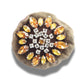 Vintage Statement Brooch – Lightweight Handmade Pin with Brown Rhinestones