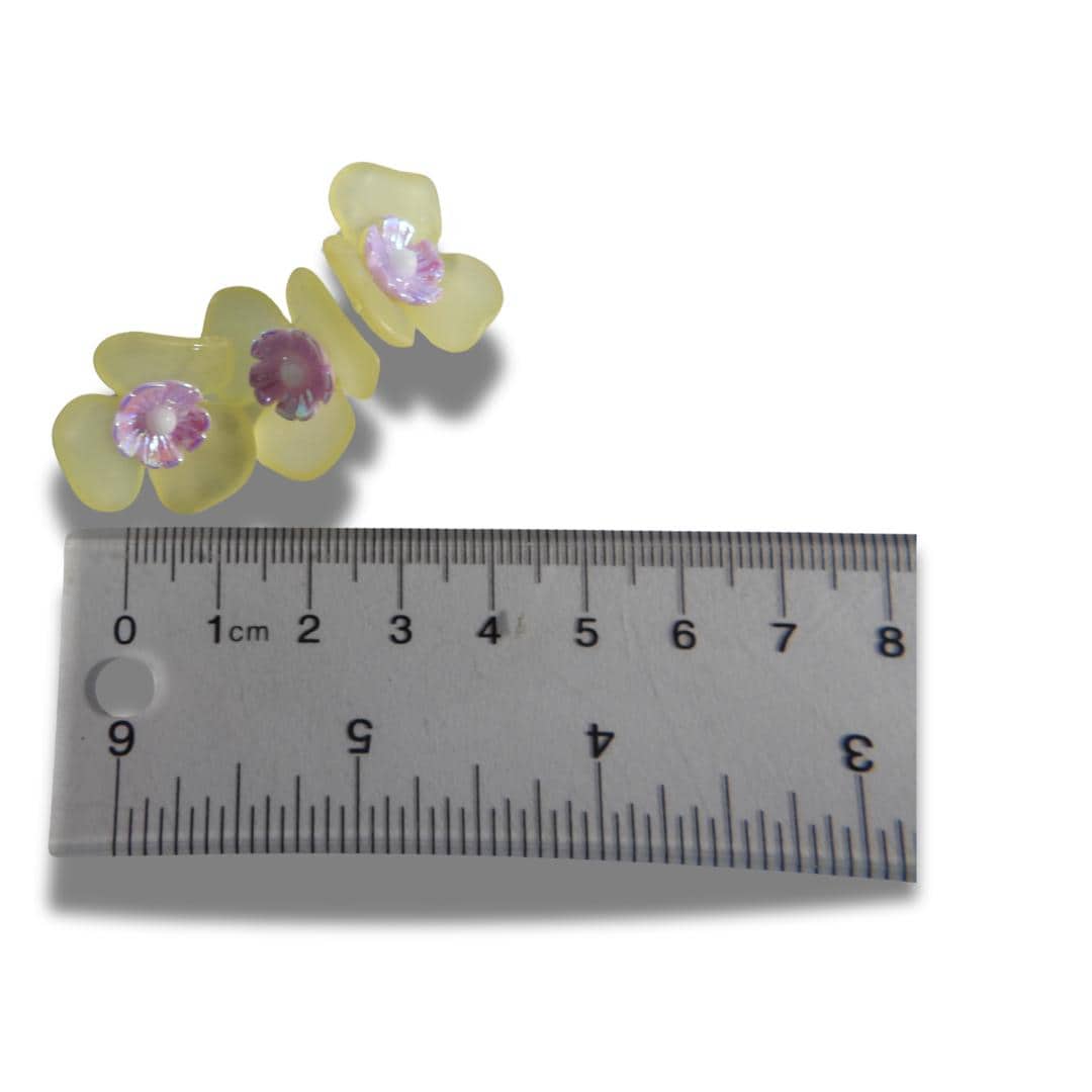 Flower Shaped Buttons – Set of 3, with a shank back - Perfect for Clothing, Jewelry Making and More - Gifts for someone who likes sewing