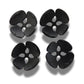 Metal flower-shaped buttons! Matte black, solid metal, made in Italy – perfect for jackets, coats, bags, and stylish DIY projects