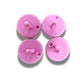 Set of 4 Vintage Inspired Purple Floral Buttons – 18mm Resin Shank Buttons for Decorating, Sewing, Embellishing Jewelry or Clothes