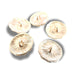 Chic black and gold buttons with tiny pearls—Nice for decorating blouses, sweaters, cardigans, shoes. A fancy touch for any sewing project!
