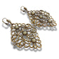 Big Statement Dangle Earrings for Pierced Ears, made from Extra Large Filigree Metal Pieces - Vintage 1980s - Gift for her - Bohemian Chic