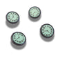 Vintage Inspired Clock Buttons Green - 17mm, With A Shank – Set of 4 for Fun Easy Sewing Projects, Crafts, Decorating Clothes or Bags