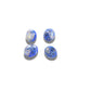 Decorative blue Shank Back Buttons Set of 5 | Made in Italy, 20mm fancy and Floral, for Sewing Jackets, Coats, Dresses, DIY Crafts