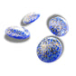 Decorative blue Shank Back Buttons Set of 5 | Made in Italy, 20mm fancy and Floral, for Sewing Jackets, Coats, Dresses, DIY Crafts