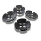 Metal flower-shaped buttons! Matte black, solid metal, made in Italy – perfect for jackets, coats, bags, and stylish DIY projects