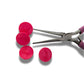 Hot pink vintage flower pattern buttons for decorating! Bold, retro flair for sewing, crafting, jewelry, and upcycling fun - 25 mm, set of 4