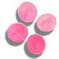 Hot pink vintage flower pattern buttons for decorating! Bold, retro flair for sewing, crafting, jewelry, and upcycling fun - 25 mm, set of 4