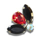 Jeweled Bee Button for Decorating – Sparkly Red & Black Crystal Button with Shank for Coats