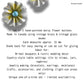 Set of 5 vintage-style daisy flower buttons. Ideal for jewelry, crafts, or country-style wedding decor. Yellow, white and blue, 15 mm