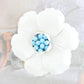 Lovely vintage-inspired flower brooch. Lightweight enamel-look jewelry piece with retro 1950s design. Perfect for blazers, hats, scarves...