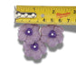 Set of 3 large purple flower buttons for decorating, crafting or sewing. For unique, embellished decorative projects. 35 mm, Fast shipping