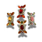 Glass jeweled buttons Embellishments