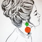 Bold and funky 1980s-inspired large neon dangle clip earrings in green and orange. Lightweight, Retro party-perfect and gift-ready