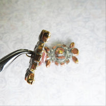 Large fancy pink glass buttons – zazaofcanada