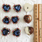 navy blue large heart buttons