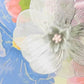 Oversized 40 mm flower button with silver petals