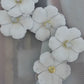 White flower buttons for decorating and sewing. Set of 5