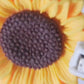 Large sunflower button with a shank for your fall-themed sewing or crafting projects -  Yellow embellishment to sew on bags or hats - 40 mm