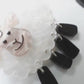 Cute Sheep Earrings Clip on | Long Playful non-pierced earring pair | White and Black