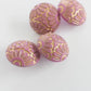 Set of 4 Vintage Inspired Purple Floral Buttons – 18mm Resin Shank Buttons for Decorating