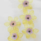 Fancy Flower Shaped with a shank - Purple and Lemon Yellow Buttons for Sewing on garments and accessories -  Assorted