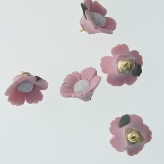 Pink ceramic buttons