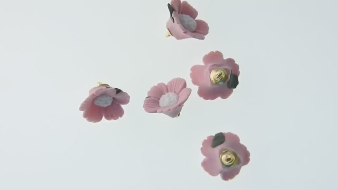 Pink ceramic buttons