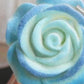 Blue rose flower button for decorative sewing