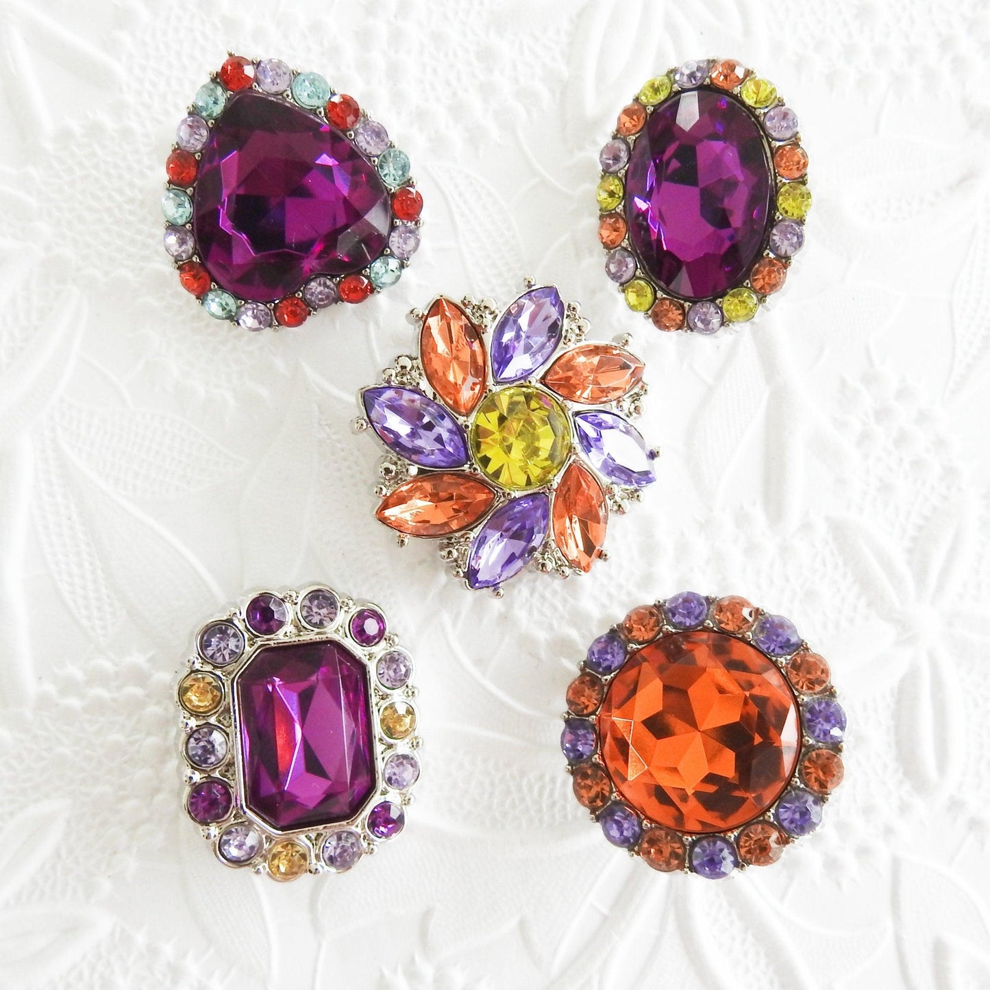 purple rhinestone buttons