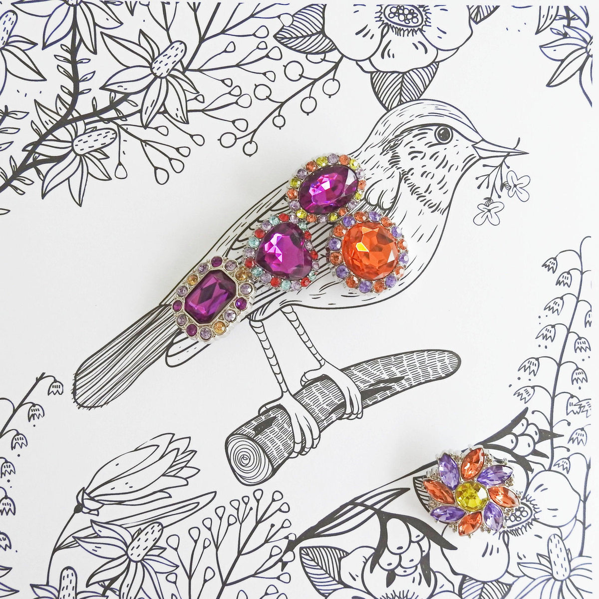 Purple rhinestone buttons – zazaofcanada