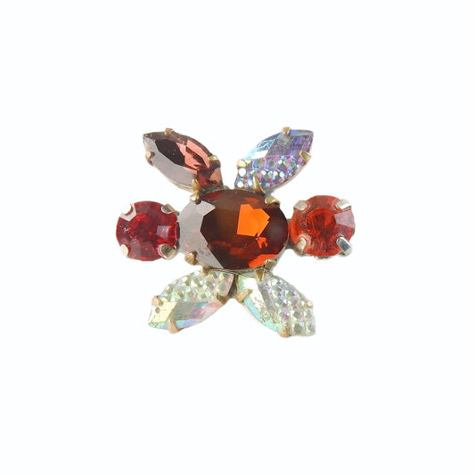 Red glass embellishment button