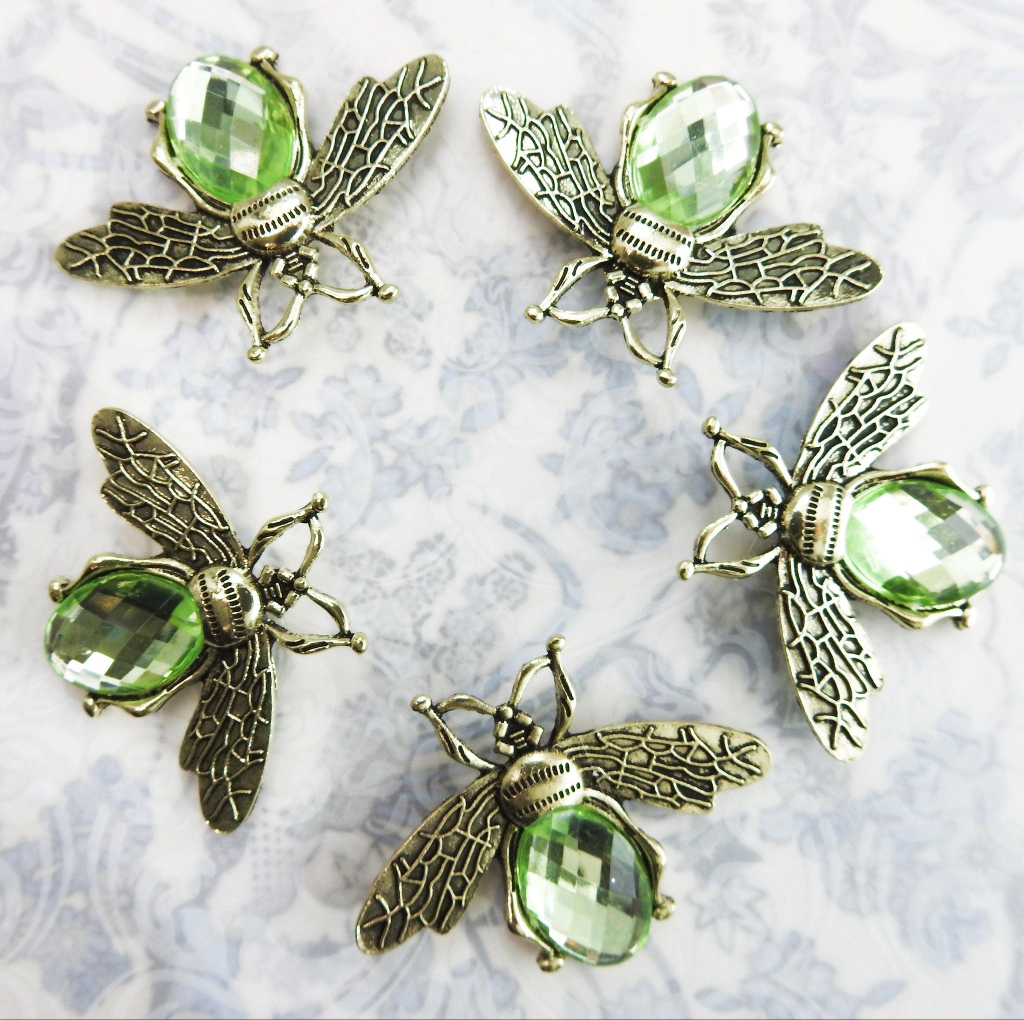 Rhinestone Bee Toggle Necklace