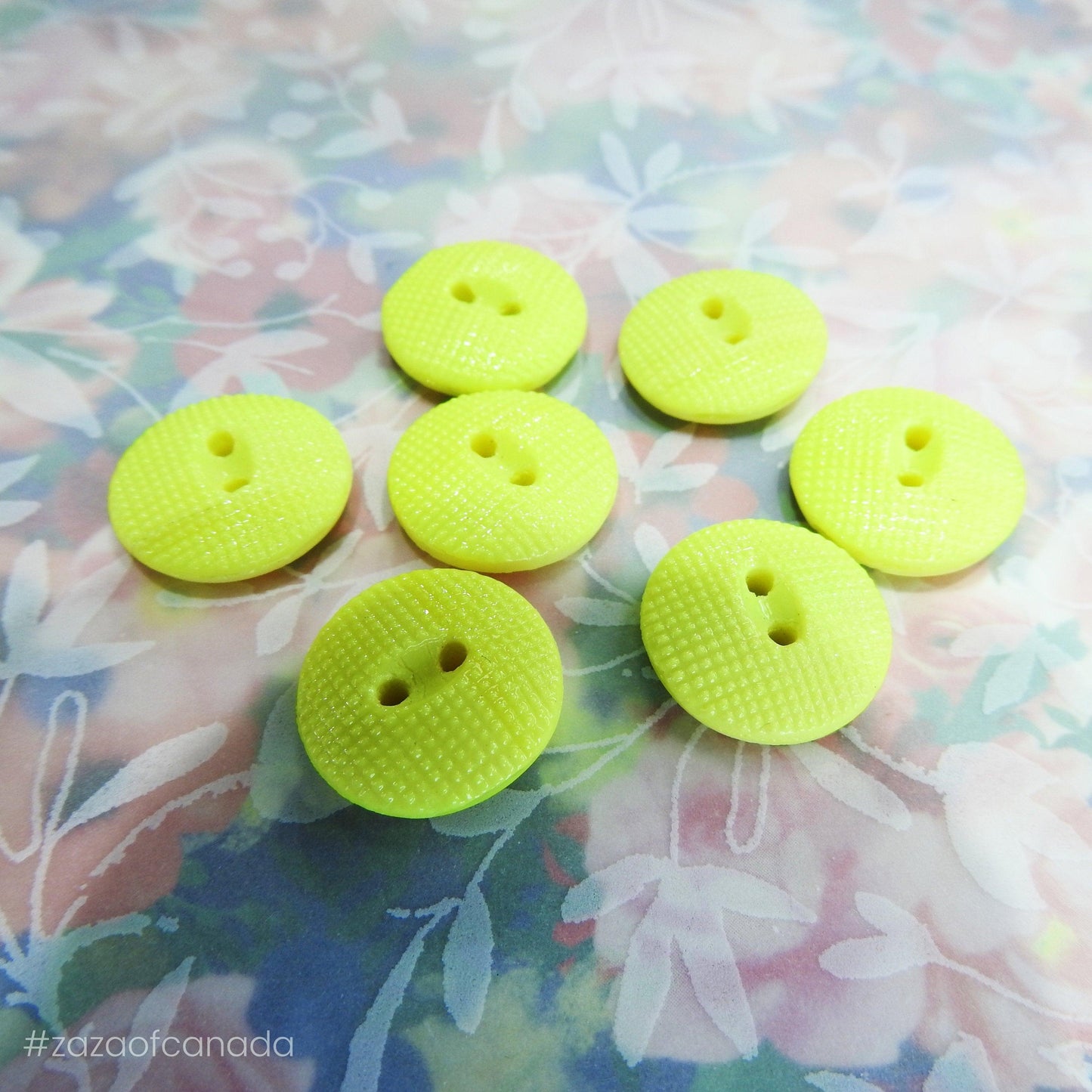 yellow glass buttons