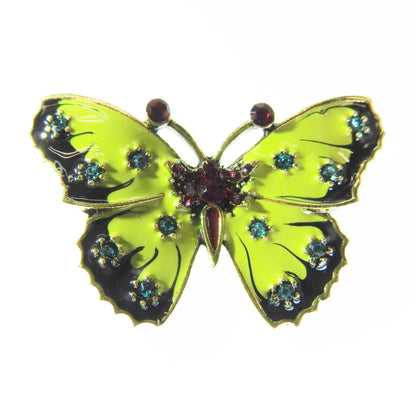 yellow butterfly brooch for women