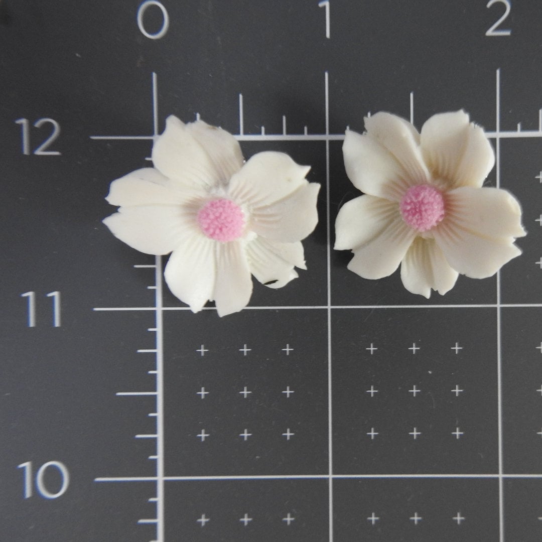 flower clip earrings - zaza of canada