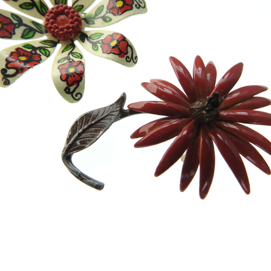 Unique vintage enamel brooches for women