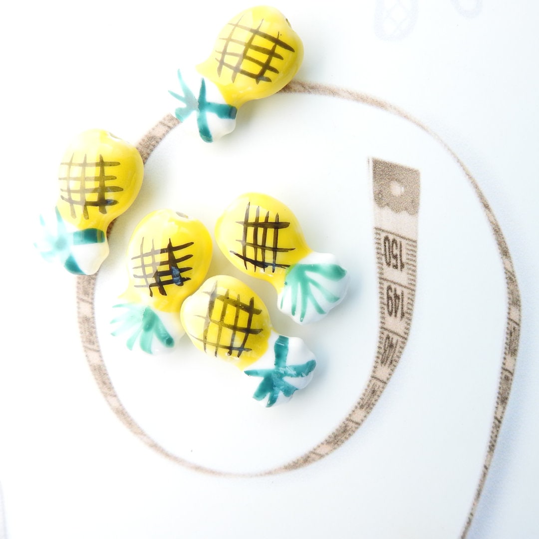 Porcelain Pineapple beads - Best gifts for beaders