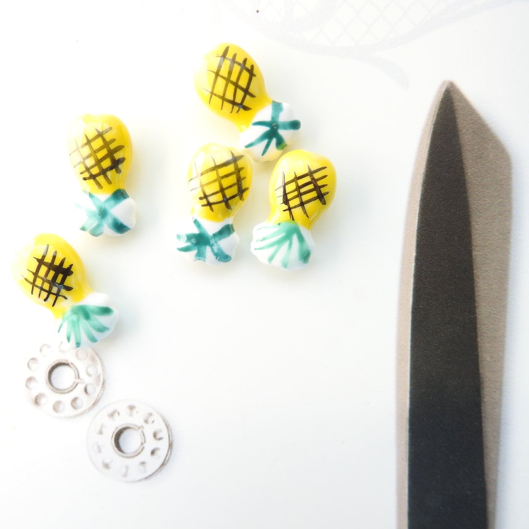 Porcelain Pineapple beads - Best gifts for beaders