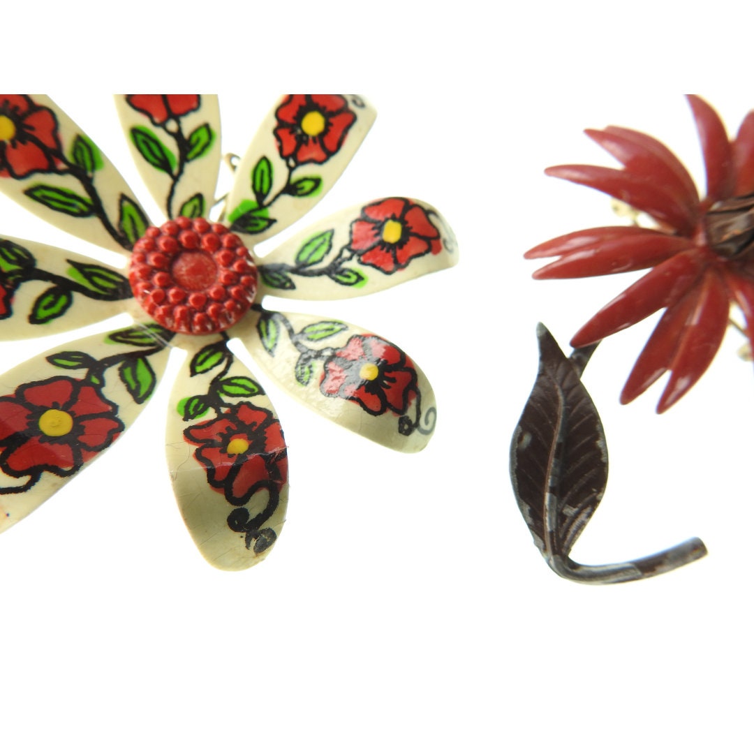 Unique vintage enamel brooches for women