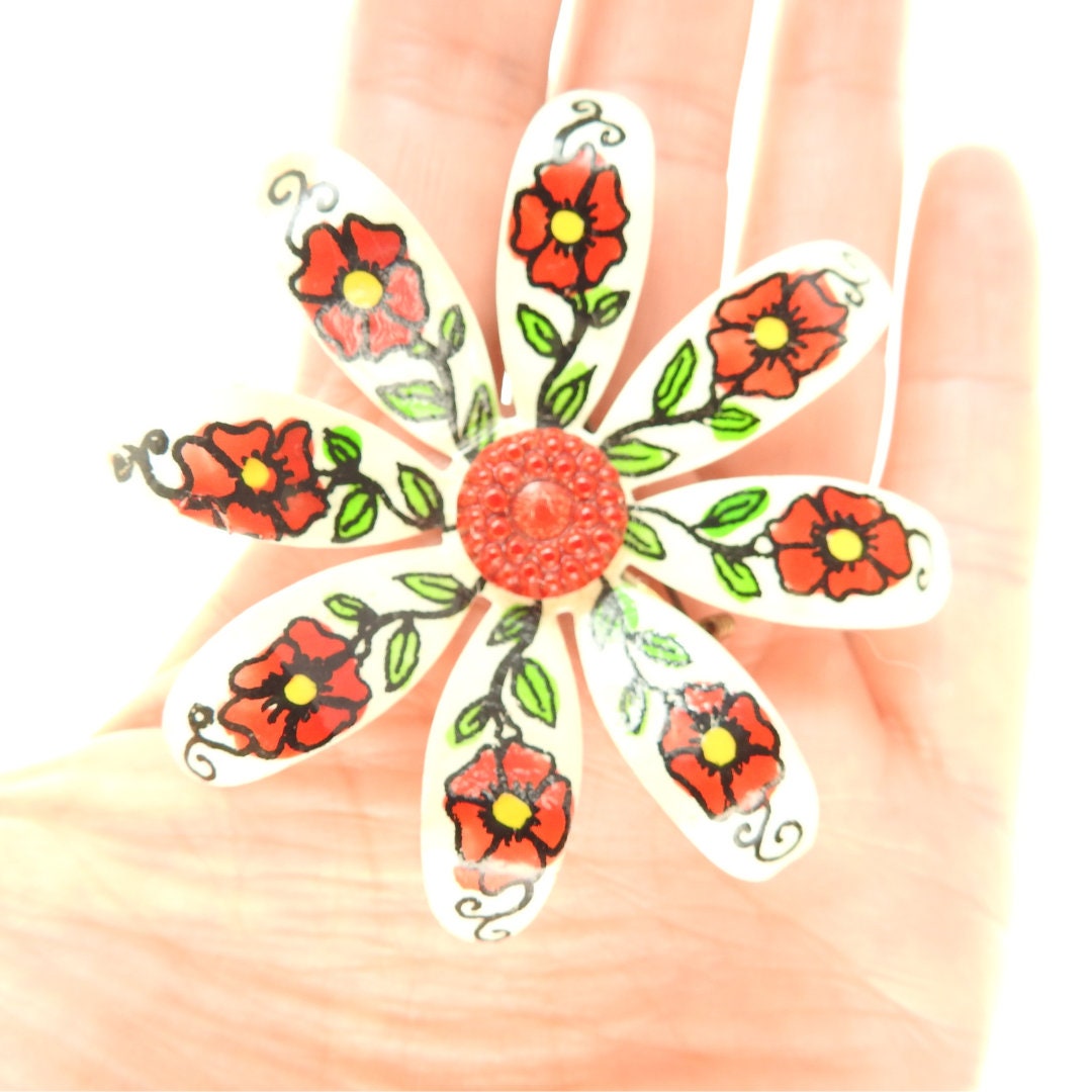 Unique vintage enamel brooches for women