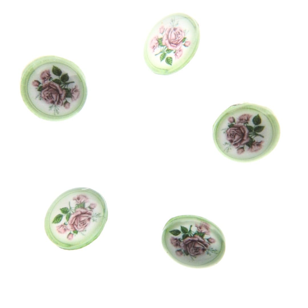 floral rose pink sewing buttons for decorating, sewing, jewelry making
