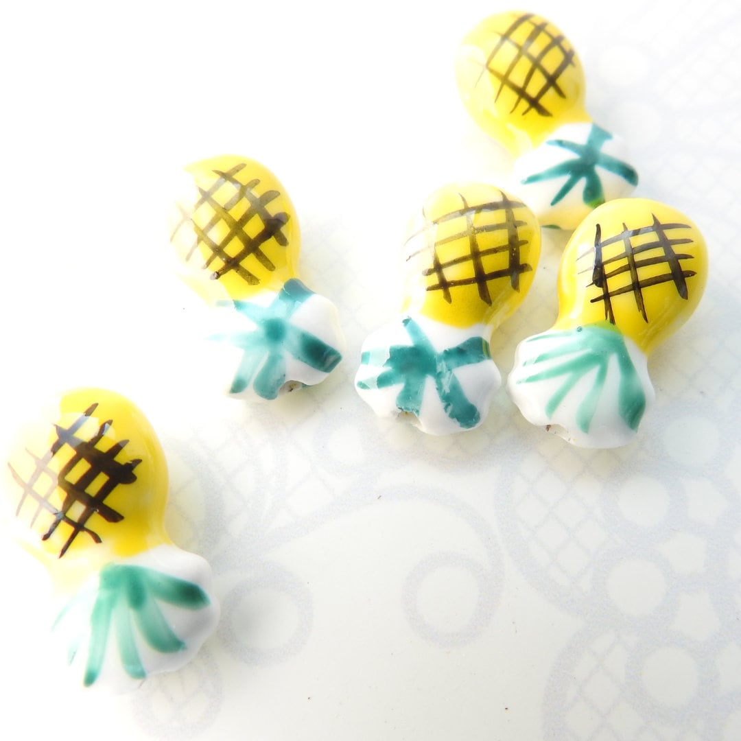 Porcelain Pineapple beads - Best gifts for beaders