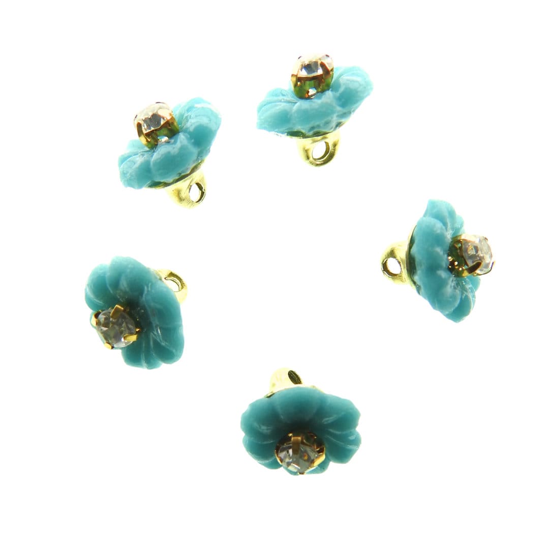 tiny flower shaped buttons